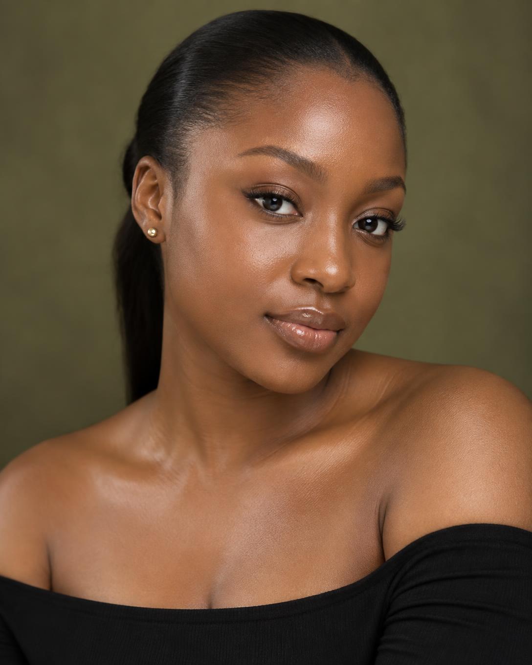 Fresh natural makeup with dewy skin and softly defined brows